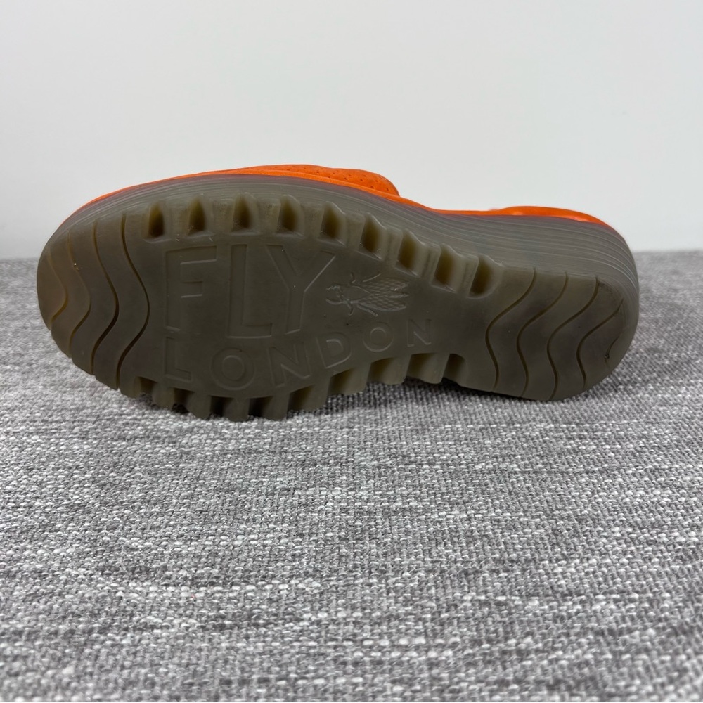 Fly London Perforated Leather Wedge Sandals (7.5) Yake - Picture 5 of 7